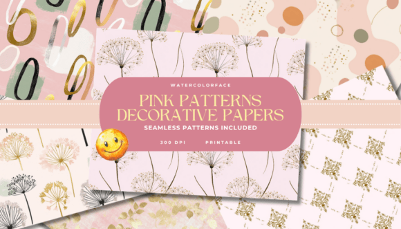 Download Pink Seamless Patterns and Papers - Ink Collection