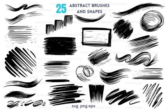Download Artistic Brush Stroke Vector Pack: 25 - Brush Collection