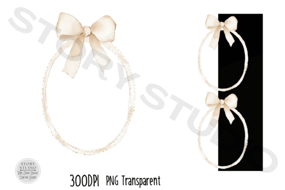 Download Elegant Beige Pink Bow Wreath Clipart - Ink Collection
