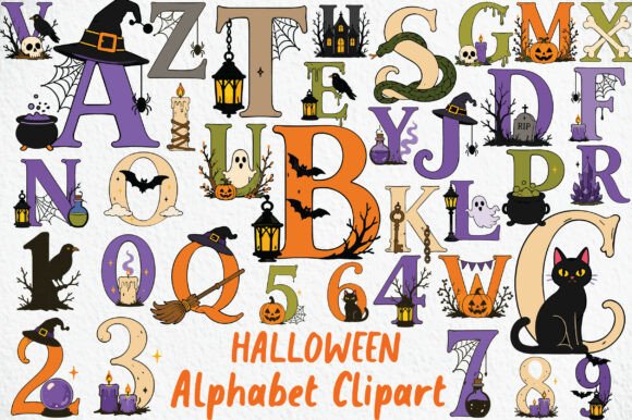 Download Halloween Alphabet Clipart PNG - Alphabet clipart Collection