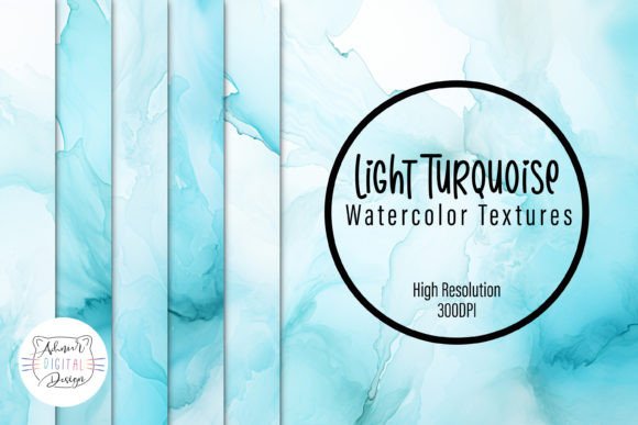 Download Light Turquoise Watercolor Textures - Watercolor textures Collection