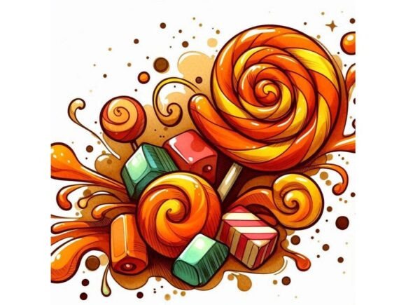 Download Inkblot-style Candy Swirl with Abstract - Ink Collection