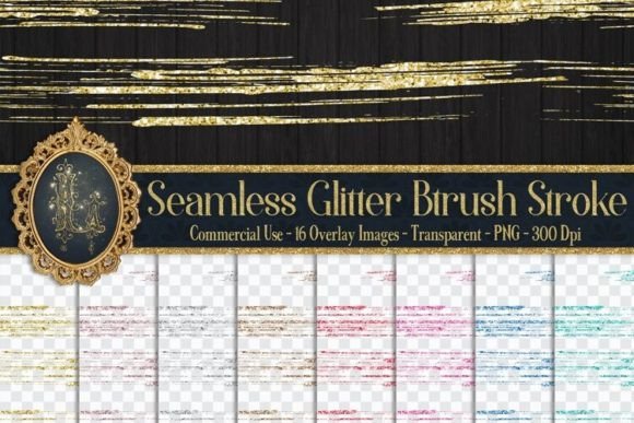 Download Seamless Glitter Brush Stroke Overlay - Brush Collection