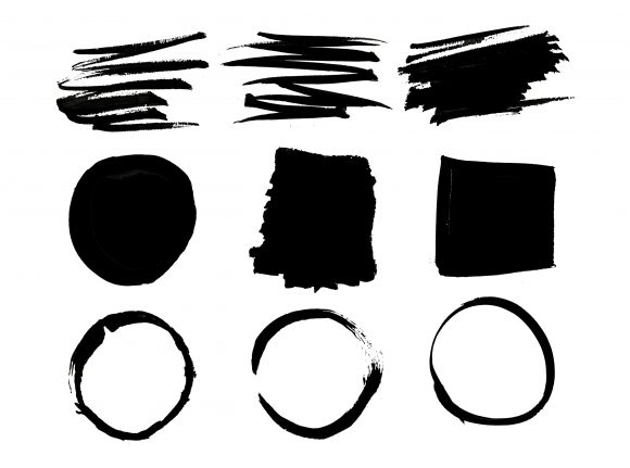 Download Black Watercolor Brush Strokes or Splash - Brush Collection