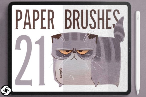 Download 21 Paper Brushes for Procreate - Brush Collection