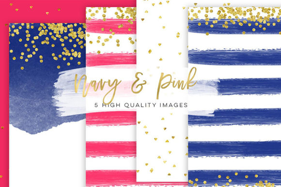 Download Pink and Navy Blue, Blog Paper Clip Art - Ink Collection
