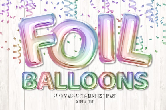 Download Rainbow Foil Balloon Alphabet Clipart - Alphabet clipart Collection