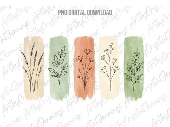 Download Floral Boho Paint Brushstroke ONG - Brush Collection