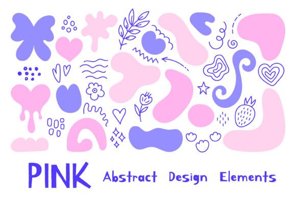 Download Pink Abstract Design Elements - Ink Collection