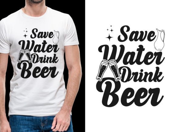 Download Save Water Drink Beer Flat Design - Ink Collection