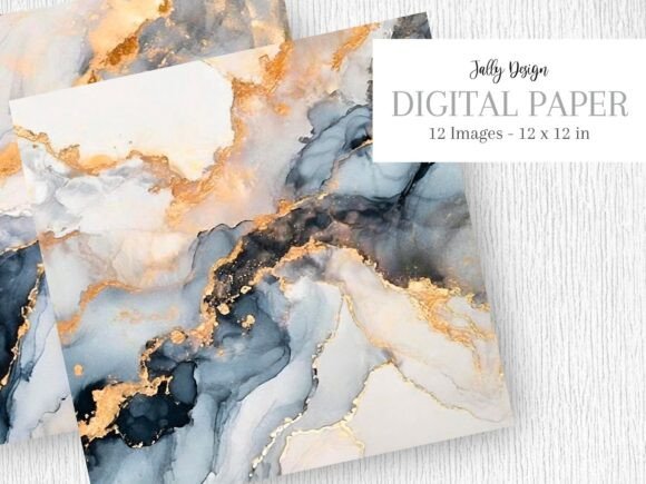 Download Elegant Navy Blue Alcohol Ink Background - Ink Collection