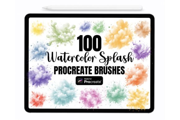 Download 100 Watercolor Splash Procreate Brushes - Brush Collection